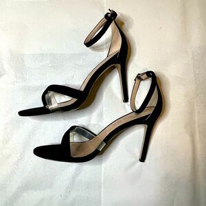 Charles David Strap Heels Black and Clear Size 9